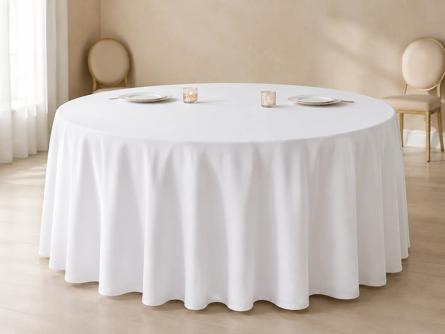 Nappe ronde blanche